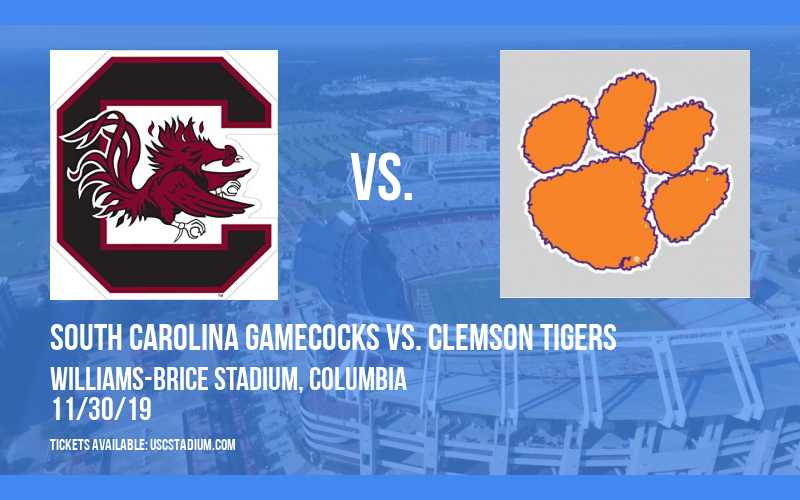 PARKING: South Carolina Gamecocks vs. Clemson Tigers at Williams-Brice Stadium tickets PARKING: South Carolina Gamecocks vs. Clemson Tigers at Williams-Brice Stadium